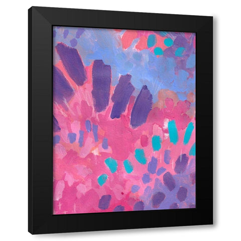 Pink Background Black Modern Wood Framed Art Print with Double Matting by Wieners, Valerie