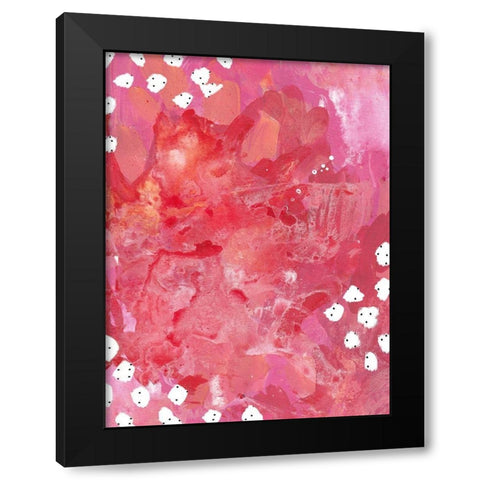 Red Background Black Modern Wood Framed Art Print by Wieners, Valerie