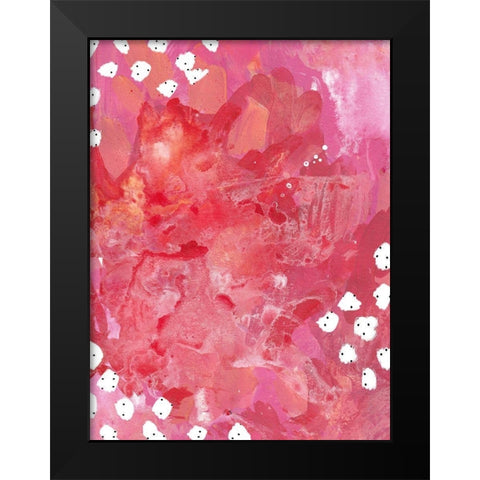 Red Background Black Modern Wood Framed Art Print by Wieners, Valerie