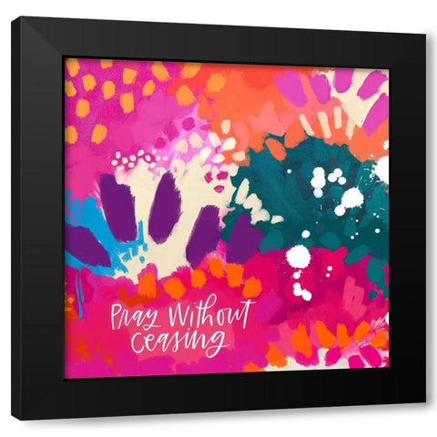 Pray Black Modern Wood Framed Art Print by Wieners, Valerie