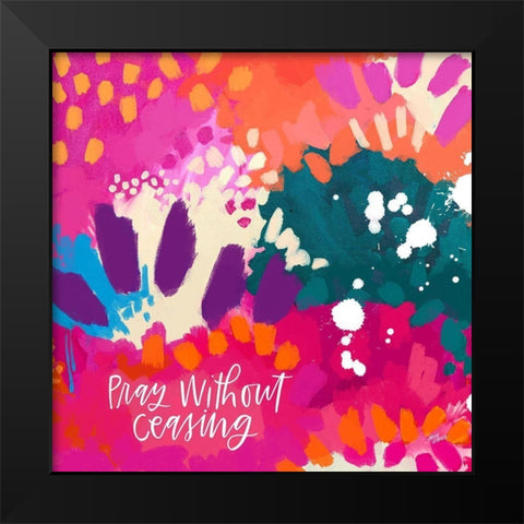 Pray Black Modern Wood Framed Art Print by Wieners, Valerie