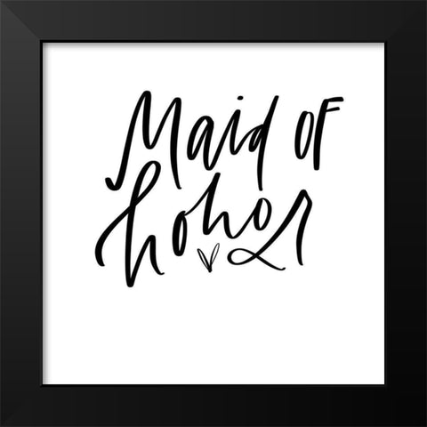 Maid of Honor Black Modern Wood Framed Art Print by Wieners, Valerie