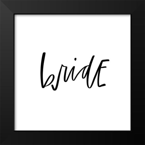 Bride Black Modern Wood Framed Art Print by Wieners, Valerie