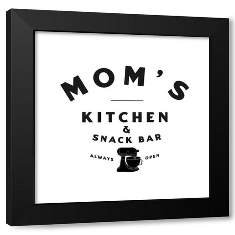 Moms Kitchen Black Modern Wood Framed Art Print by Wieners, Valerie