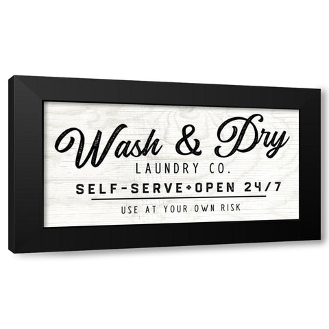 Wash and Dry II Black Modern Wood Framed Art Print by Wieners, Valerie