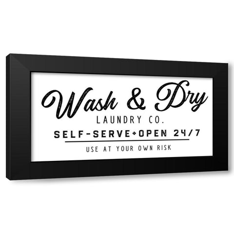 Wash and Dry Black Modern Wood Framed Art Print with Double Matting by Wieners, Valerie