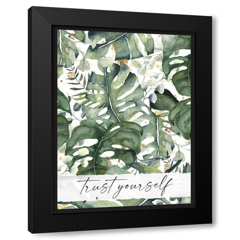 Self Care Black Modern Wood Framed Art Print by Wieners, Valerie