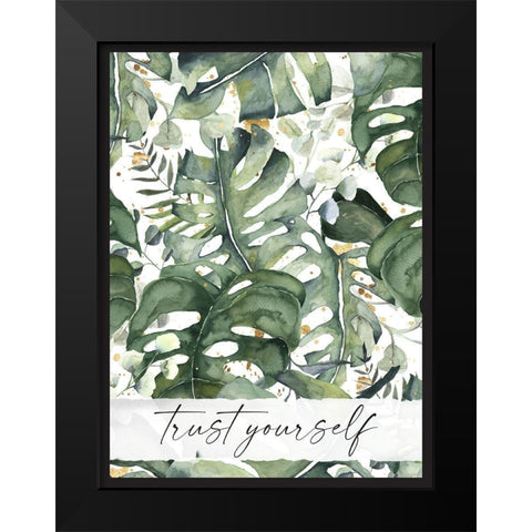 Self Care Black Modern Wood Framed Art Print by Wieners, Valerie