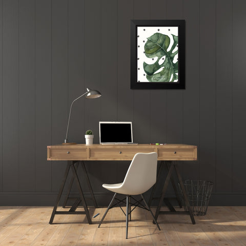 Breathe Black Modern Wood Framed Art Print by Wieners, Valerie