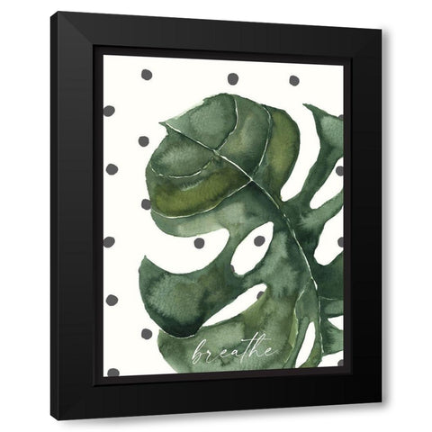 Breathe Black Modern Wood Framed Art Print by Wieners, Valerie