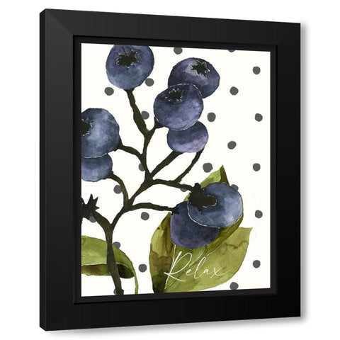 Relax Black Modern Wood Framed Art Print with Double Matting by Wieners, Valerie