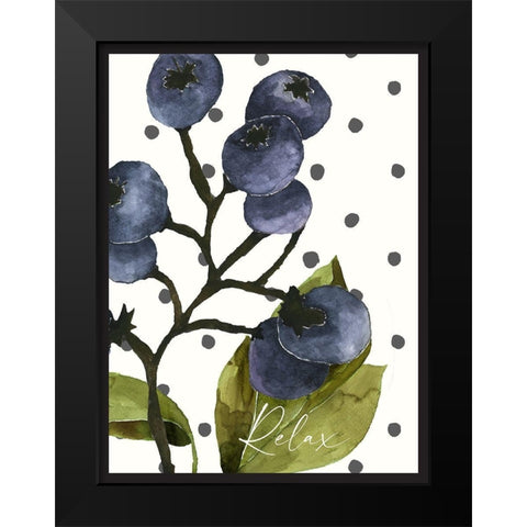 Relax Black Modern Wood Framed Art Print by Wieners, Valerie