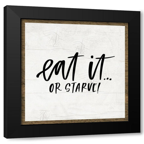 Eat It Black Modern Wood Framed Art Print with Double Matting by Wieners, Valerie