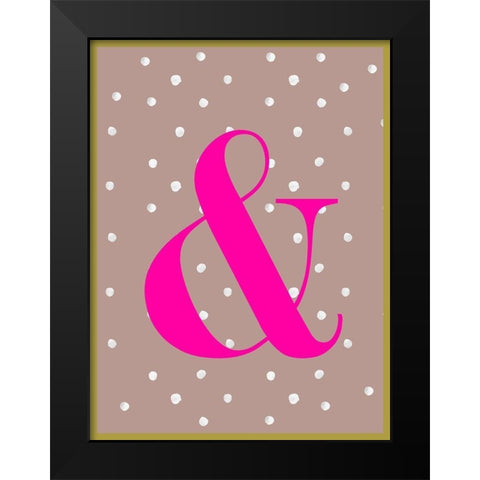 Glam Ampersand Black Modern Wood Framed Art Print by Wieners, Valerie