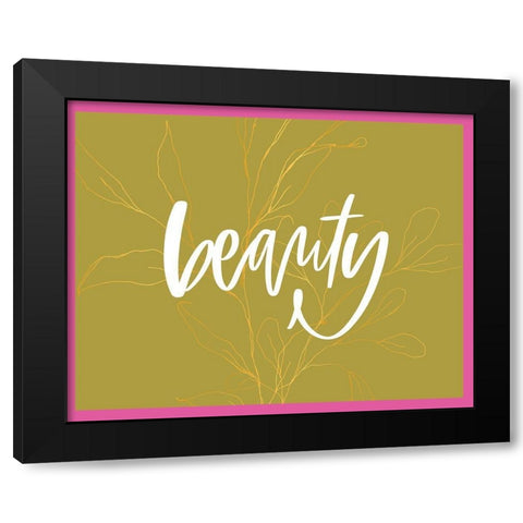 Beauty Black Modern Wood Framed Art Print by Wieners, Valerie