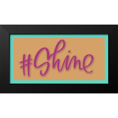 #shine Black Modern Wood Framed Art Print by Wieners, Valerie
