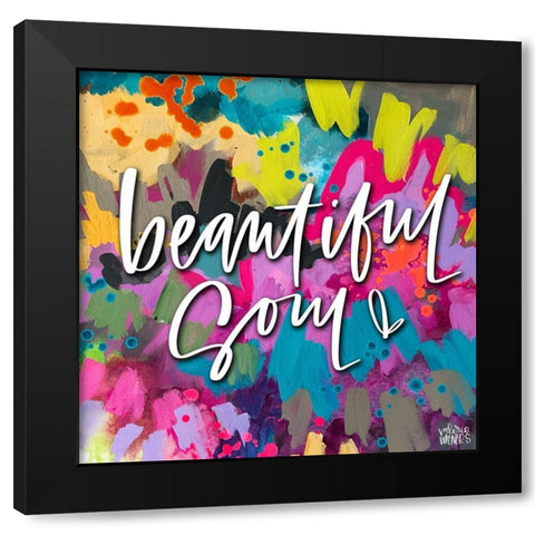 Beautiful Soul Black Modern Wood Framed Art Print with Double Matting by Wieners, Valerie
