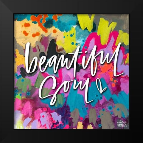 Beautiful Soul Black Modern Wood Framed Art Print by Wieners, Valerie