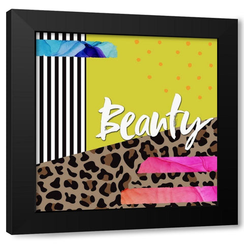 Beauty Black Modern Wood Framed Art Print by Wieners, Valerie