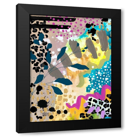 Pattern Mixer Black Modern Wood Framed Art Print with Double Matting by Wieners, Valerie