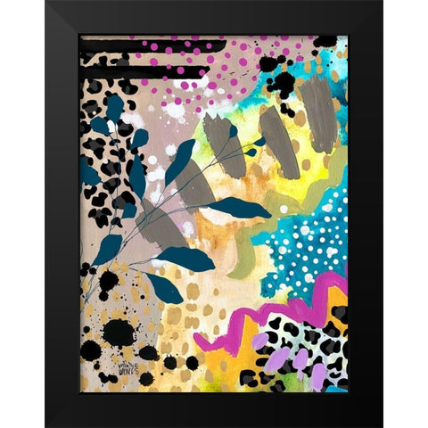 Pattern Mixer Black Modern Wood Framed Art Print by Wieners, Valerie