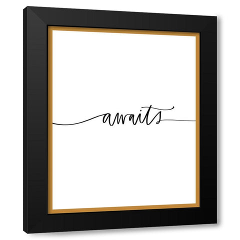 Awaits Black Modern Wood Framed Art Print with Double Matting by Wieners, Valerie