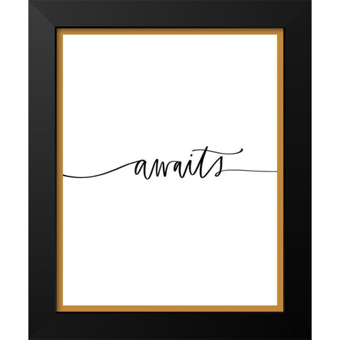Awaits Black Modern Wood Framed Art Print by Wieners, Valerie