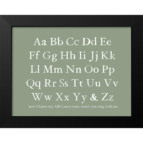 ABC Chart Black Modern Wood Framed Art Print by Wieners, Valerie