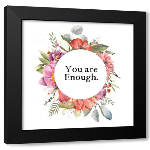 You Are Enough II Black Modern Wood Framed Art Print by Wieners, Valerie