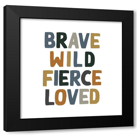 Brave Wild Black Modern Wood Framed Art Print with Double Matting by Wieners, Valerie