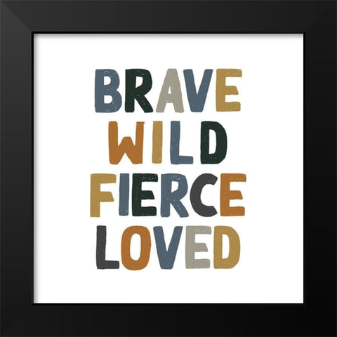Brave Wild Black Modern Wood Framed Art Print by Wieners, Valerie