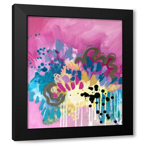 Abstract III Black Modern Wood Framed Art Print with Double Matting by Wieners, Valerie