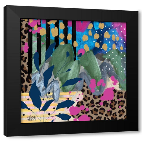 Wild Black Modern Wood Framed Art Print by Wieners, Valerie