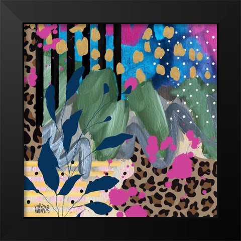 Wild Black Modern Wood Framed Art Print by Wieners, Valerie