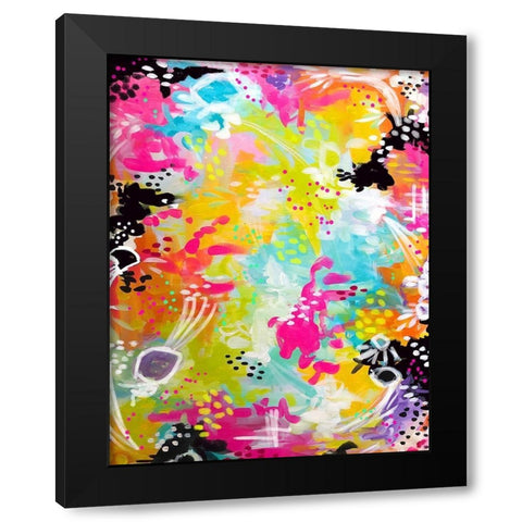 Abstract Black Modern Wood Framed Art Print with Double Matting by Wieners, Valerie