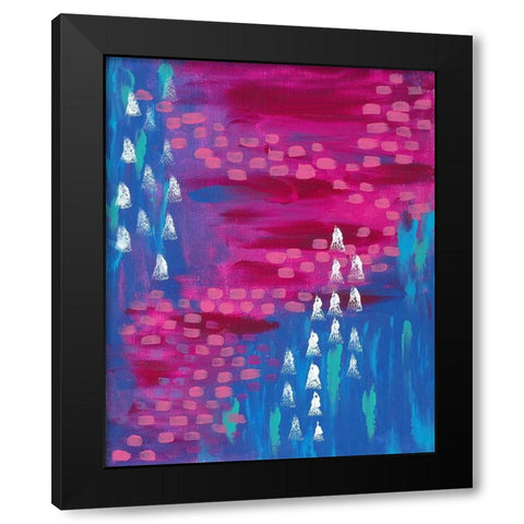 Painted Canvas I Black Modern Wood Framed Art Print by Wieners, Valerie