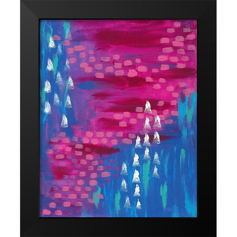 Painted Canvas I Black Modern Wood Framed Art Print by Wieners, Valerie