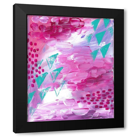 Painted Canvas II Black Modern Wood Framed Art Print with Double Matting by Wieners, Valerie