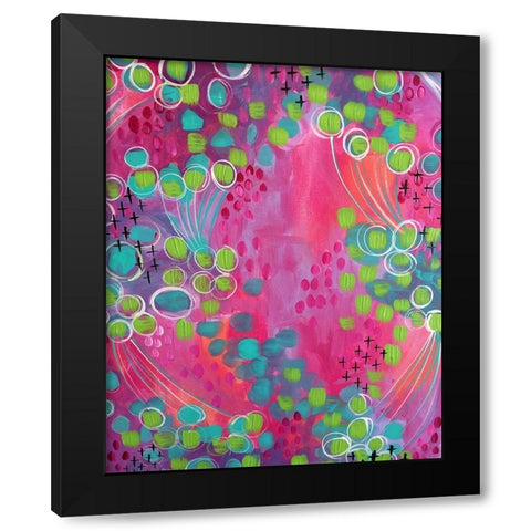 Painted Canvas IV Black Modern Wood Framed Art Print with Double Matting by Wieners, Valerie