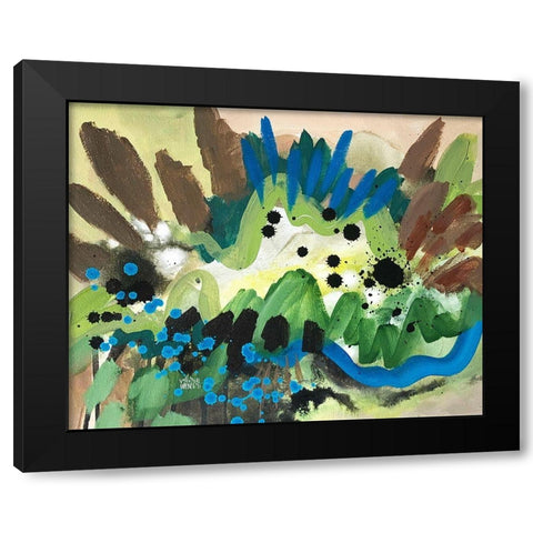 Garden Black Modern Wood Framed Art Print with Double Matting by Wieners, Valerie