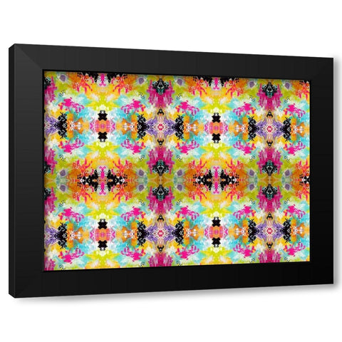 Kaleidoscope Black Modern Wood Framed Art Print by Wieners, Valerie