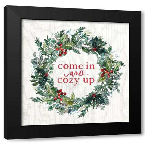 Come In Black Modern Wood Framed Art Print with Double Matting by Wieners, Valerie