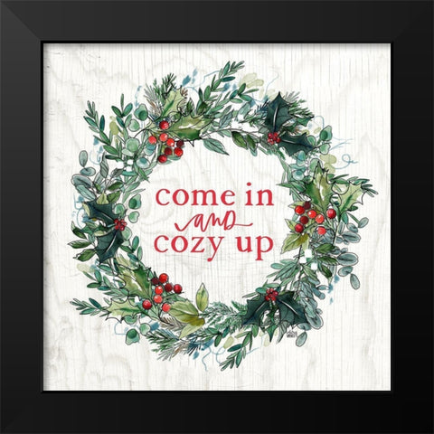 Come In Black Modern Wood Framed Art Print by Wieners, Valerie