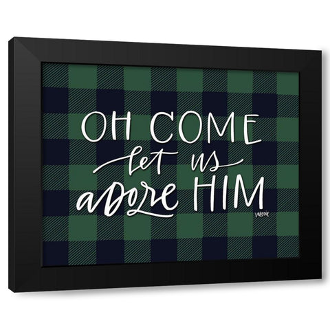 Oh Come Let Us Black Modern Wood Framed Art Print with Double Matting by Wieners, Valerie
