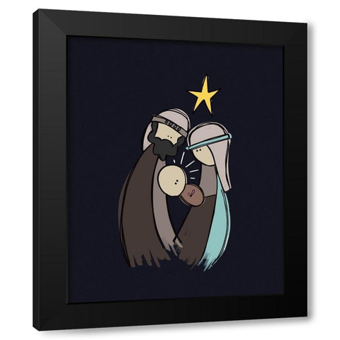 Nativity II Black Modern Wood Framed Art Print with Double Matting by Wieners, Valerie