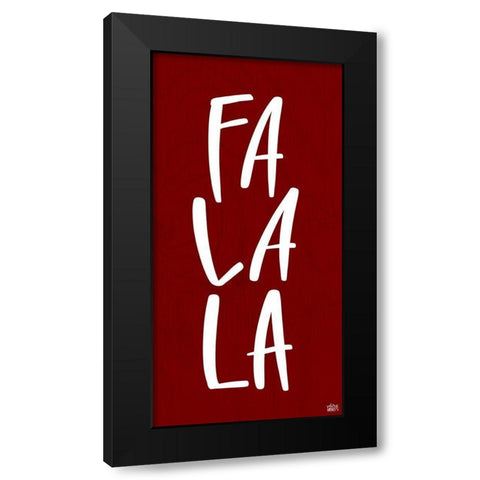 Fa La La Black Modern Wood Framed Art Print by Wieners, Valerie
