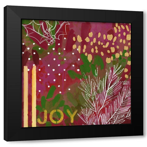 Joy   Black Modern Wood Framed Art Print with Double Matting by Wieners, Valerie