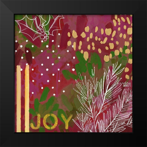 Joy   Black Modern Wood Framed Art Print by Wieners, Valerie
