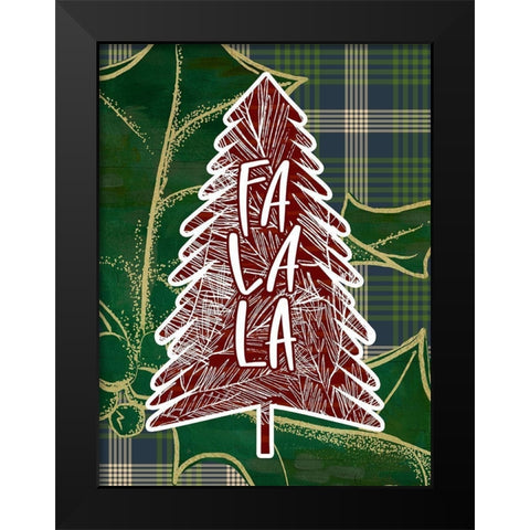 Tree Fa La La Black Modern Wood Framed Art Print by Wieners, Valerie