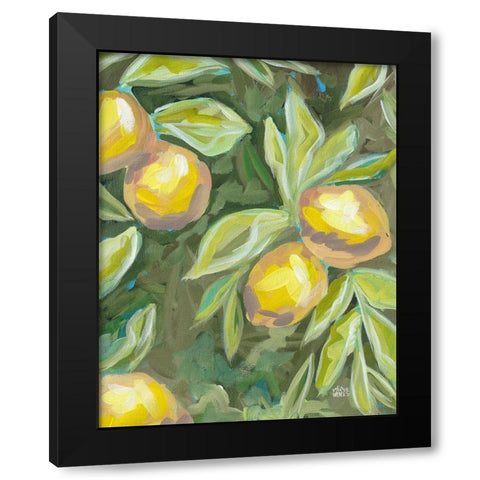 Lemon Tree Black Modern Wood Framed Art Print by Wieners, Valerie